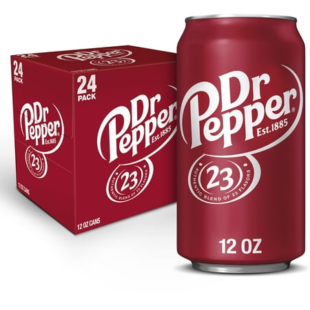 Dr Pepper Soda Pop, 12 fl oz, 24 Pack Cans Now $9.97