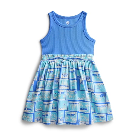 Wonder Nation Toddler Girls Printed Tank Dress