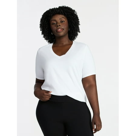 Terra & Sky Women's Plus Tee with Short Sleeves Now $5.88