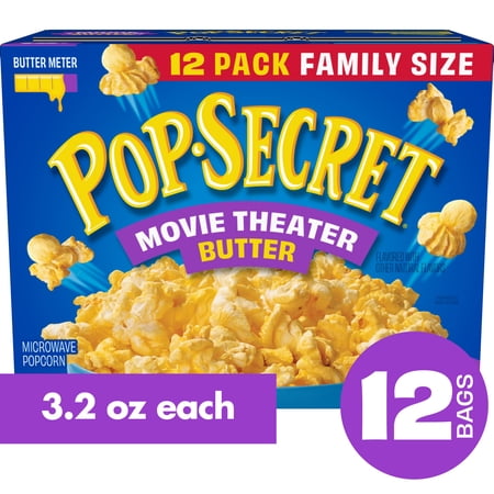 Pop Secret Microwave Popcorn, Movie Theater Butter, Flavor, 3 oz Sharing Bags, 12 Ct Now $5.22