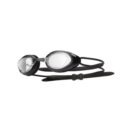 TYR Adult Fit Blackhawk Non-Mirrored Swim Goggle - Clear/Black Now $9.13