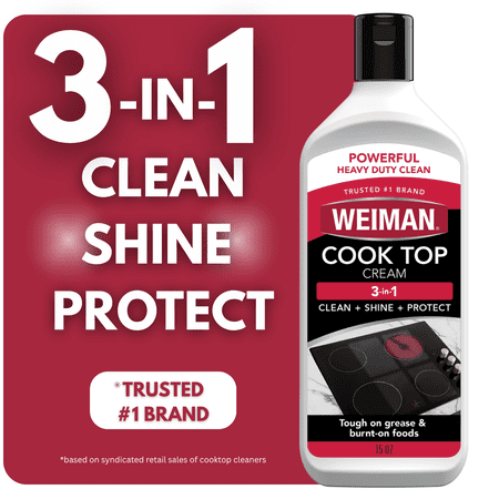Weiman Cooktop Cleaner and Polish Cream for Glass, Ceramic and Induction Surfaces Now $4.98