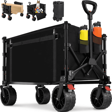 Camkey Collapsible Foldable Wagon Cart with All-Terrain Wheels,Utility Now $60.99 at Walmart