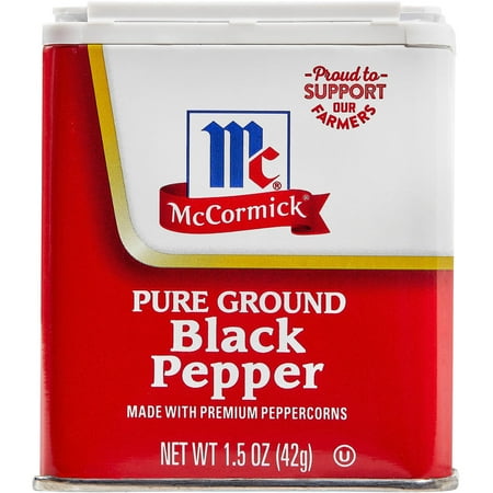McCormick Kosher Pure Ground Black Pepper, 1.5 oz Can Now $2.87
