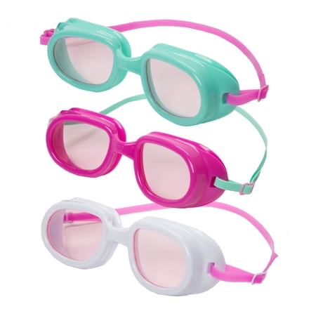 Aqua Dolfino Minnow Swim Goggle for Children, Pink Tint, 3 pack Now $6.96