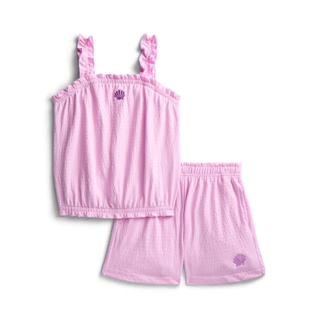 Wonder Nation Girls Bubble Tank Top and Shorts Outfit Set, 2-Piece Now $6.29