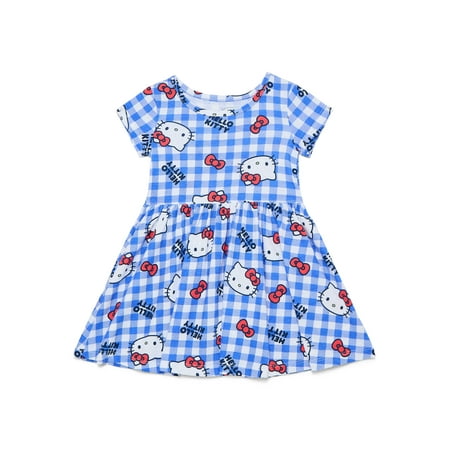 Hello Kitty Toddler Girl Allover Print Dress with Short Sleeves Now $7.00