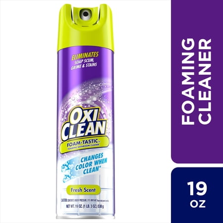 OxiClean Foam-Tastic Foaming Bathroom Cleaner, Removes Soap Scum, Grime & Stains, Fresh