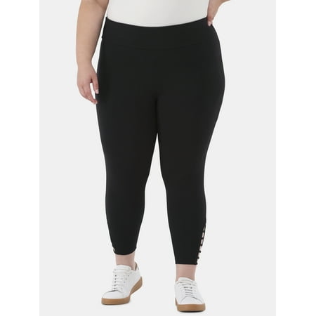 Terra & Sky Women's Plus Size Capri Ladder Legging Now $8.39