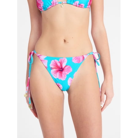 No Boundaries Low Waist Side Tie Bikini Bottoms, Women's XXS-XXL Now $9.79