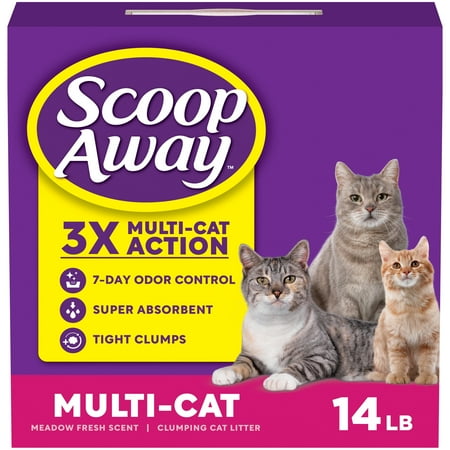 Scoop Away Multi Cat Litter With Meadow Fresh Scent, 14 lb. Box Now $8.02