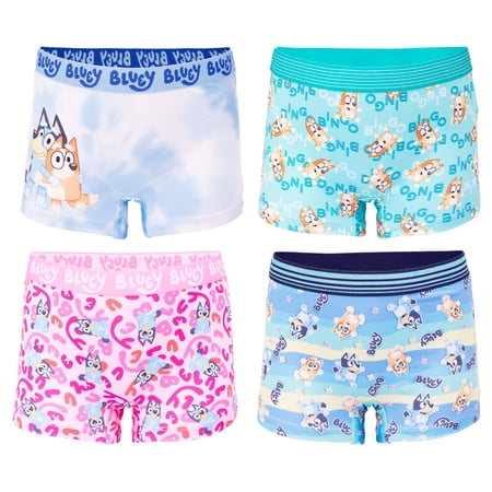 Bluey Girls Boyshort Character Underwear, 4-Pack Now $5.00