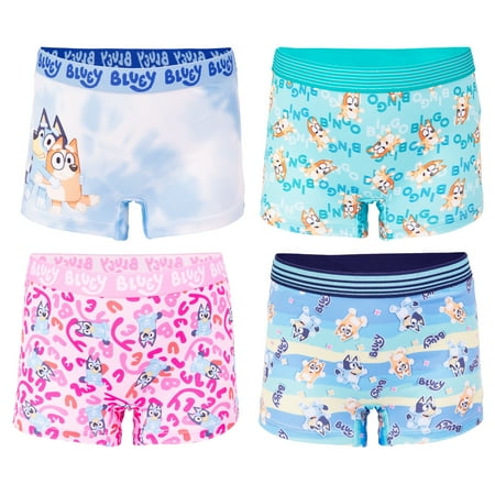 Bluey Girls Boyshort Character Underwear, 4-Pack Now $5.00