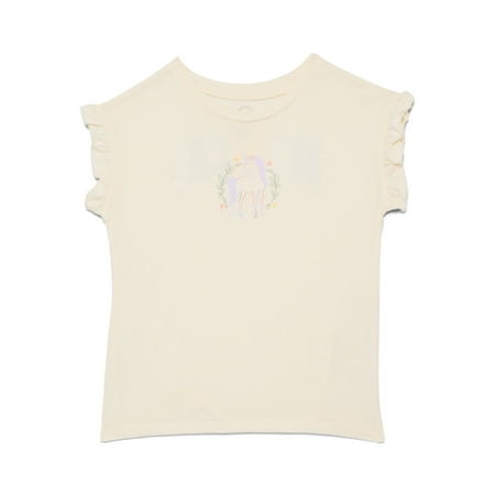 Wonder Nation Girls Ruffle Dolman Tee Now $2.48