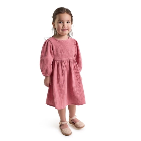 Modern Moments by Gerber Baby and Toddler Girl Smocked Dress with Puff Sleeves Now $10.00