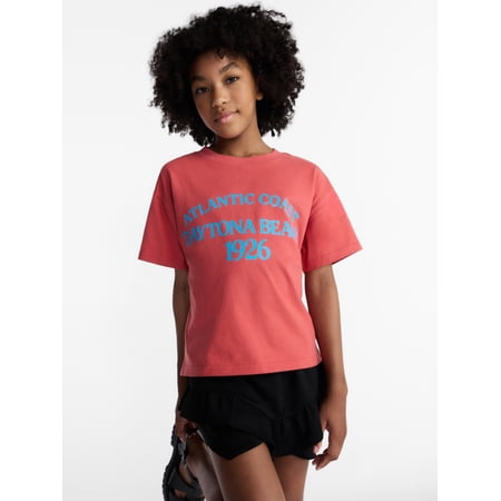 Weekend Academy Girls Graphic Cotton Tee with Short Sleeves Now $7.48