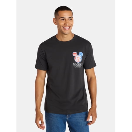 Disney, Men's & Big Men's Americana Graphic Tee, Mickey Mouse Now $4.19