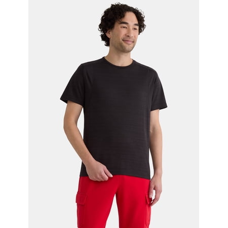 Athletic Works Men's and Big Men's Jacquard Short Sleeve Workout Shirt Now $3.33