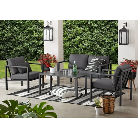 Mainstays Dashwood 4-Piece Outdoor Patio Conversation Set, Seats 4, Gray Now $248.00