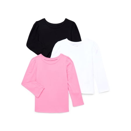 Garanimals Toddler Girls Puff Long Sleeve Solid Tees, 3-Pack Now $3.41