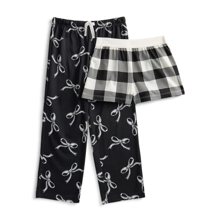 Wonder Nation Girls Pajama Pants and Shorts, 2-Pack Now $6.20