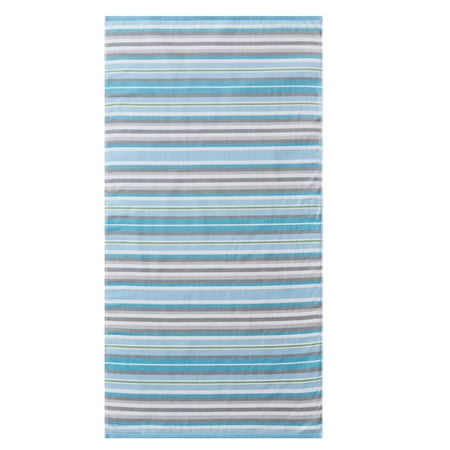 Better Homes & Gardens Coastal Tropez Striped Blue & Gray Cotton-Blend Beach Towel Now $5.00