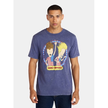 Beavis and Butt-Head Men's & Big Men's Americana Graphic Tee Now $3.84