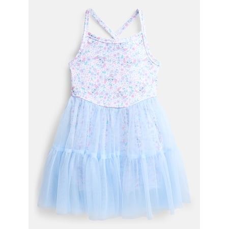 Stitch Toddler Girls' Sleeveless Romper with Tulle Skirt Now $9.00