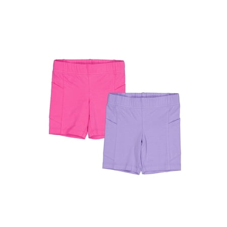 Wonder Nation Girls Bike Short with Pockets, 2-Pack, & Now $5.26
