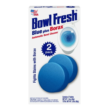 Bowl Fresh Automatic Toilet Bowl Cleaner and Freshener with Borax, 2 Pack Now $1.28