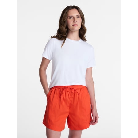 Time and Tru Women's Draped Boxy Tee with Short Sleeves Now $9.98