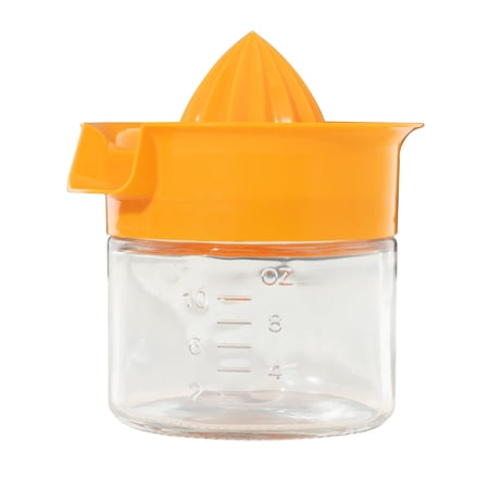 Mainstays 10 Ounce Top Glass and Plastic Citrus Juicer Orange Now $5.59