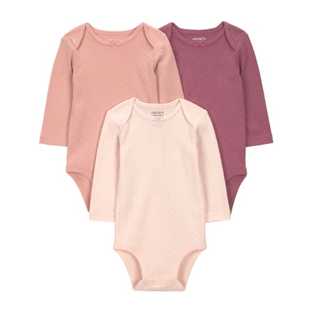Carter's Child of Mine Baby Girl Bodysuits, 3-Pack, Months Now $6.00