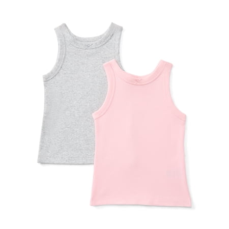 Wonder Nation Toddler Girls Ribbed Tank Top, 2-Pack Now $6.37