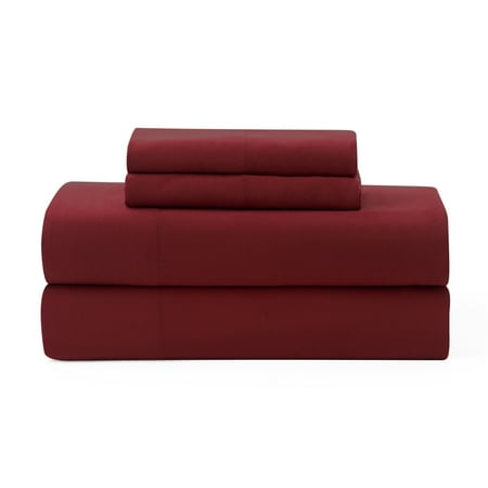 Pawz Queen Sheet Set, Soft Microfiber Bed Sheets with 2 Pillowcases, Red, Queen Size Now $14.62
