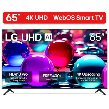 LG 65" 4K UHD UA75 AI Smart TV, 65UA7500 Now $398.00