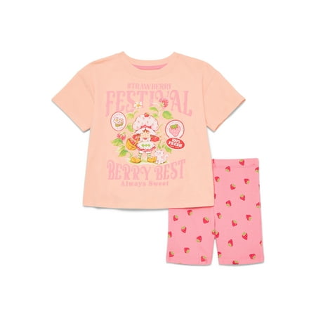 Strawberry Shortcake Toddler Girls Graphic Tee and Bike Shorts Set, 2-Piece Now $7.00