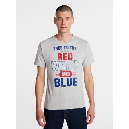 Americana Men's and Big Men's True Colors Graphic Tee Shirt from Way to Celebrate Now $6.98