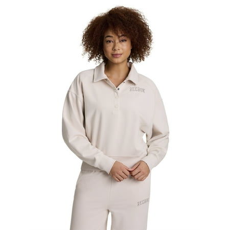 Reebok Women's and Women's Plus All Seasons Oversize Polo Sweatshirt Now $7.50