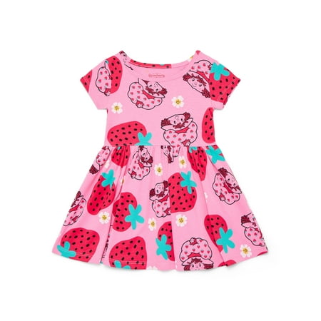 Strawberry Shortcake Toddler Girl Allover Print Dress with Short Sleeves Now $4.00