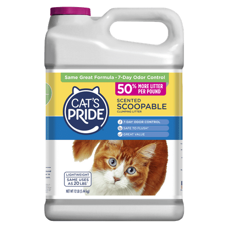 Cat's Pride Scented Scoopable Cat Litter, 12 lb Jug Now $9.48