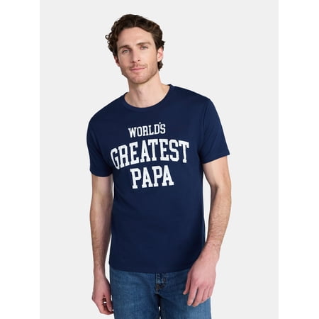 Father's Day Men's Vintage Label Papa Graphic Tee by Way to Celebrate Now $3.70
