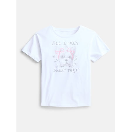 Wonder Nation Girls' Sweet Treat Graphic Tee with Short Sleeves Now $5.48