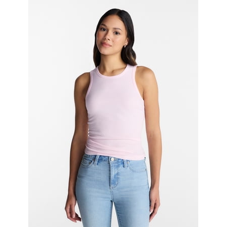 No Boundaries Ribbed High Neck Tank Top, Women's XXS-XXL Now $4.98