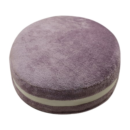 Mainstays Plush Macaron Shaped Throw Pillow, 12" Round, Violet Now $5.00
