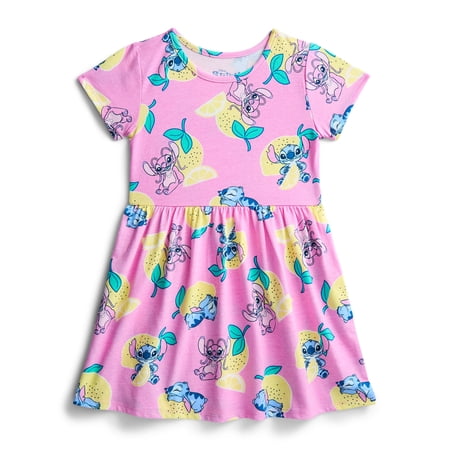 Stitch Girls Allover Print Dress with Short Sleeves Now $3.89
