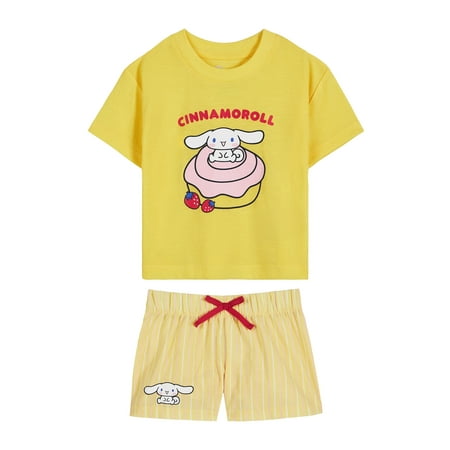 Hello Kitty x Wonder Nation Girls Short Sleeve Pajama Top and Short Pajama Set Now $9.79