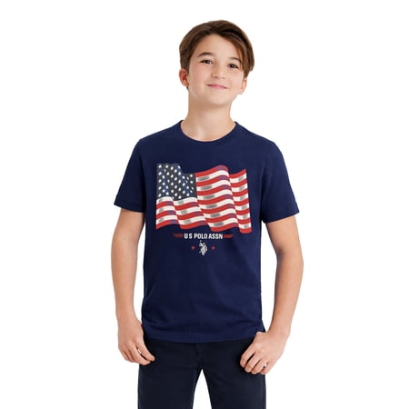 U.S. Polo Assn. Boys Graphic Flag Tee Now $4.50
