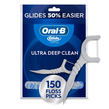 Oral-B Floss, Glide Ultra Deep Clean Floss Picks, Removes Food and Plaque, Cool Mint Now $6.97
