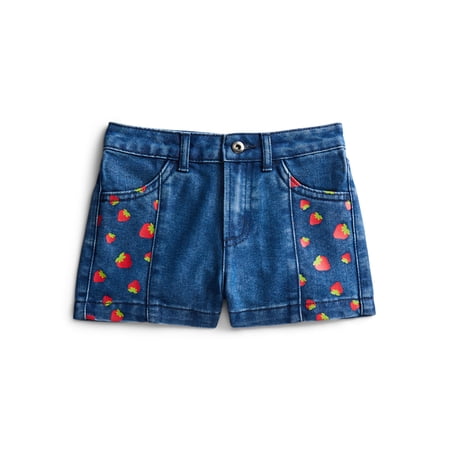 Strawberry Shortcake Girls Graphic Print Denim Shorts Now $6.42